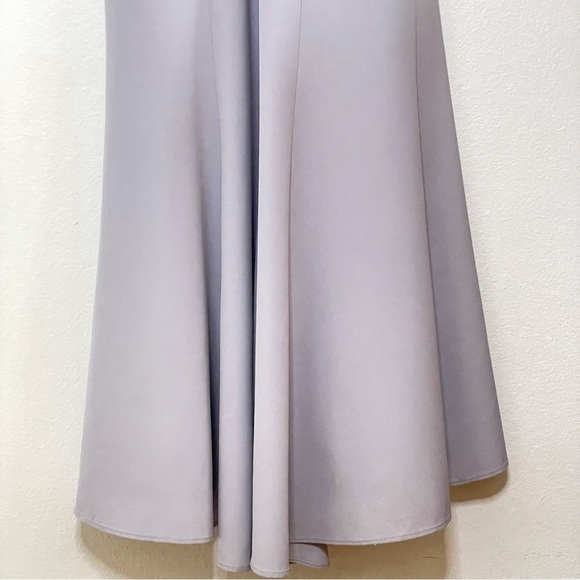 Amsale Taryn Ballerina Neck Racer Back Gown Dove Grey / Lilac 4 - Picture 12 of 16